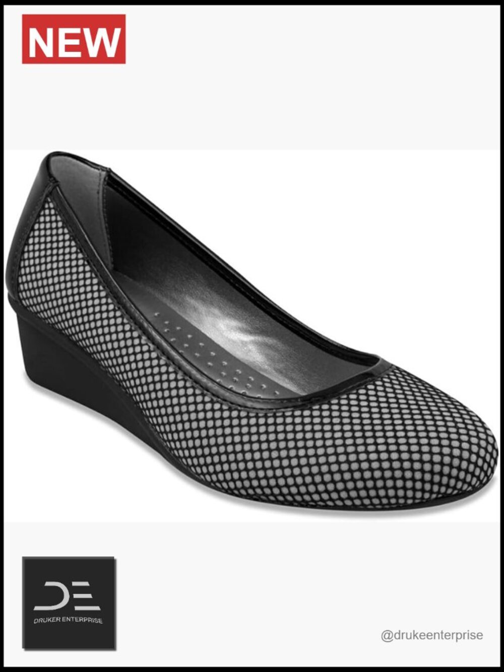 Neoprene Platform Wedge Shoes with Cushioned Insole